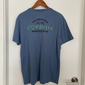 Quiksilver Men's Organic Cotton Short Sleeve T-shirt Denim Blue Med